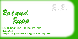 roland rupp business card